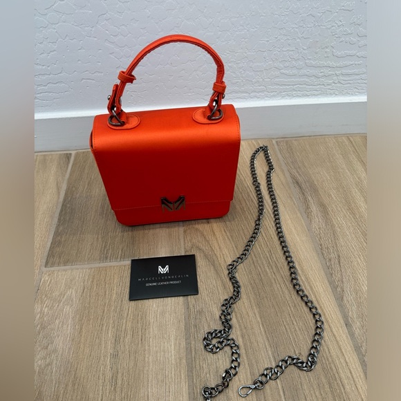 Marcell Von Berlin Flame Colored Money Bag Purse - Picture 3 of 11